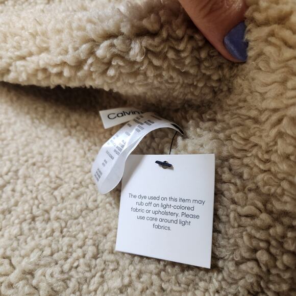 Calvin Klein Jacket Mens Medium Sherpa Coach Brown Cognac Western Yellowstone - Picture 6 of 9